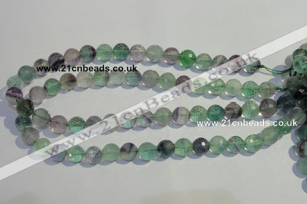 CFL254 15.5 inches 12mm faceted round natural fluorite beads