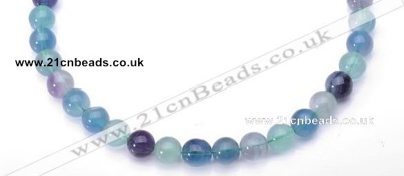 CFL27 16 inch 6mm round B grade natural fluorite beads Wholesale