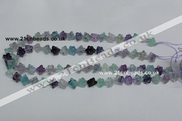 CFL302 15.5 inches 8*8mm carved cube natural fluorite beads