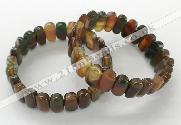 CGB3111 7.5 inches 8*15mm oval agate gemstone bracelets