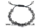 CGB8775 8mm,10mm round labradorite adjustable macrame bracelets