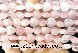 CHG151 15 inches 12mm heart rose quartz beads wholesale