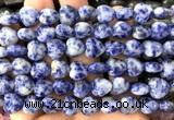 CHG167 15 inches 12mm heart blue spot stone beads wholesale