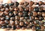 CHG172 15 inches 12mm heart mahogany obsidian beads wholesale