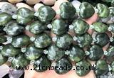 CHG208 15 inches 20mm heart green jade beads wholesale