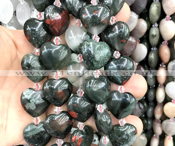 CHG213 15 inches 20mm heart blood jasper beads wholesale