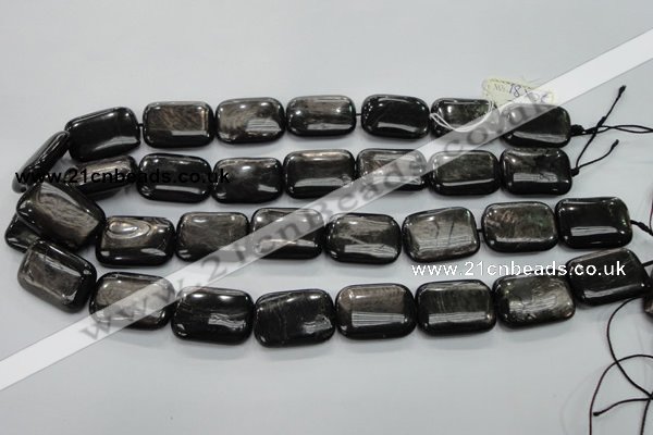 CHS93 15.5 inches 18*25mm rectangle natural hypersthene beads