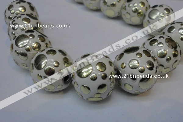 CIB250 22mm round fashion Indonesia jewelry beads wholesale