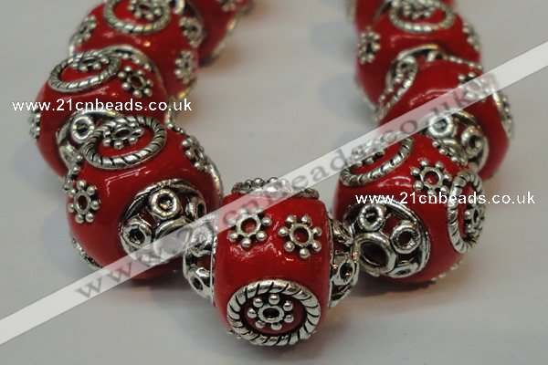 CIB281 16*16mm rondelle fashion Indonesia jewelry beads wholesale