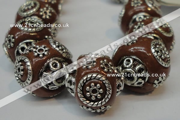 CIB282 16*16mm rondelle fashion Indonesia jewelry beads wholesale