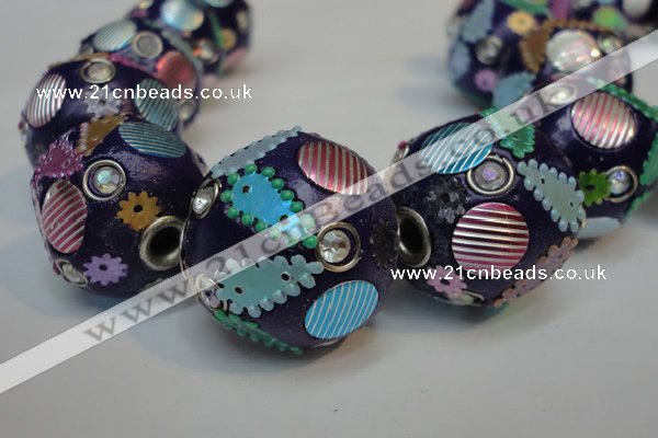 CIB362 23mm round fashion Indonesia jewelry beads wholesale