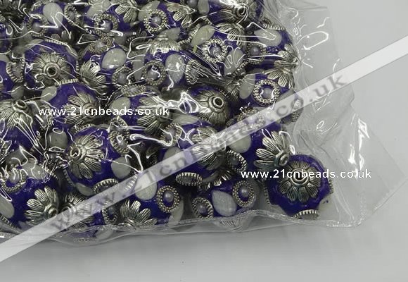 CIB507 22mm round fashion Indonesia jewelry beads wholesale