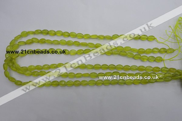 CKA241 15.5 inches 6*8mm oval Korean jade gemstone beads