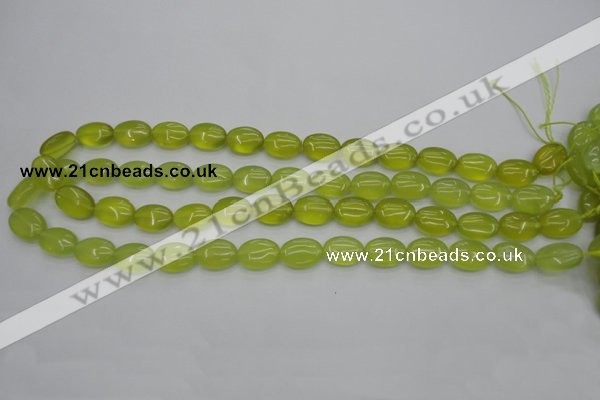 CKA244 15.5 inches 10*14mm oval Korean jade gemstone beads