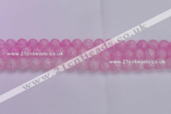 CKQ305 15.5 inches 14mm round dyed crackle quartz beads wholesale