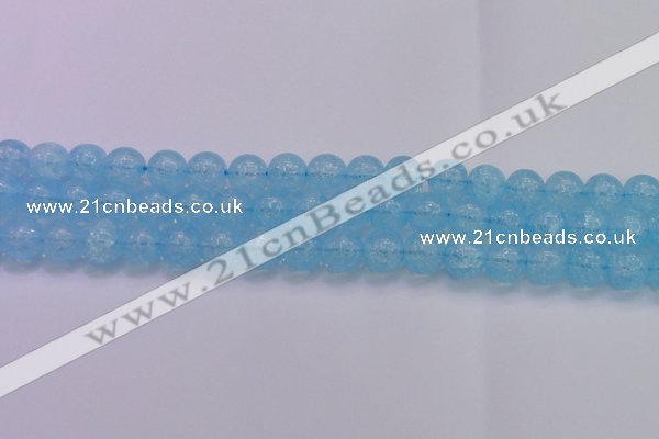 CKQ333 15.5 inches 14mm round dyed crackle quartz beads wholesale