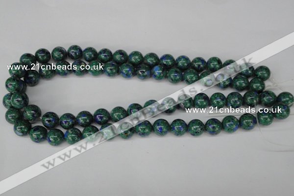 CLA481 15.5 inches 10mm round synthetic lapis lazuli beads