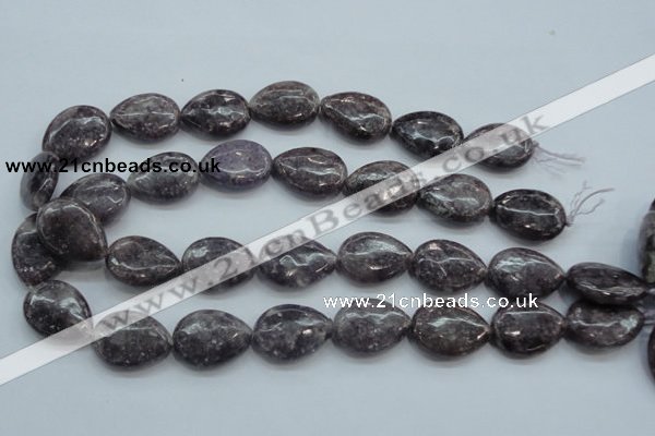 CLI06 15.5 inches 18*25mm teardrop natural lilac jasper beads wholesale