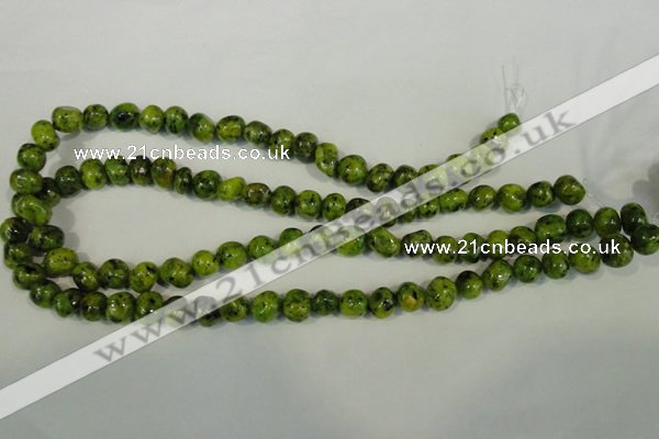 CLJ240 15.5 inches 10mm nuggets dyed sesame jasper beads wholesale