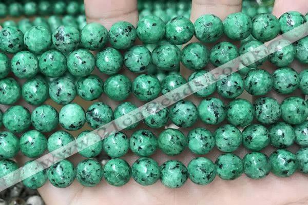 CLJ560 15.5 inches 6mm,8mm,10mm & 12mm faceted round sesame jasper beads