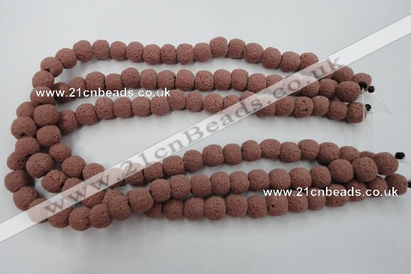 CLV361 15.5 inches 11mm ball dyed lava beads wholesale