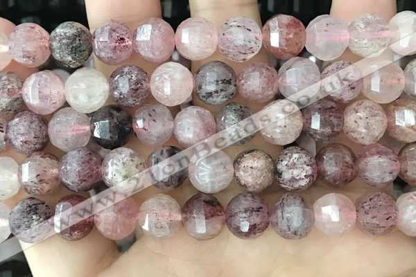 CME253 15.5 inches 10*11mm - 11*12mm pumpkin strawberry quartz beads