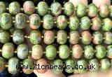 CME412 15 inches 8*12mm pumpkin unakite gemstone beads wholesale