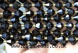 CME455 15 inches 8mm faceted bicone smoky quartz beads wholesale