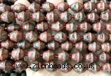 CME607 15 inches 10*11mm bicone red sesame jasper beads