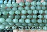 CME617 15 inches 10*11mm bicone green aventurine jade beads