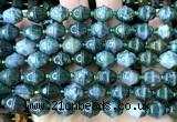 CME623 15 inches 10*11mm bicone moss agate beads wholesale