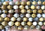 CME624 15 inches 10*11mm bicone yellow crazy lace agate beads