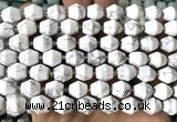 CME626 15 inches 10*11mm bicone white howlite turquoise beads