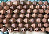 CME631 15 inches 10*11mm bicone goldstone beads wholesale