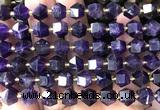 CME803 15 inches 8*10mm faceted bicone dark amethyst beads