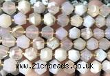 CME821 15 inches 8*10mm faceted bicone sakura agate beads