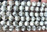 CME853 15 inches 8*10mm faceted bicone sesame jasper beads