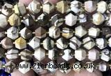 CME855 15 inches 8*10mm faceted bicone Australian zebra jasper beads