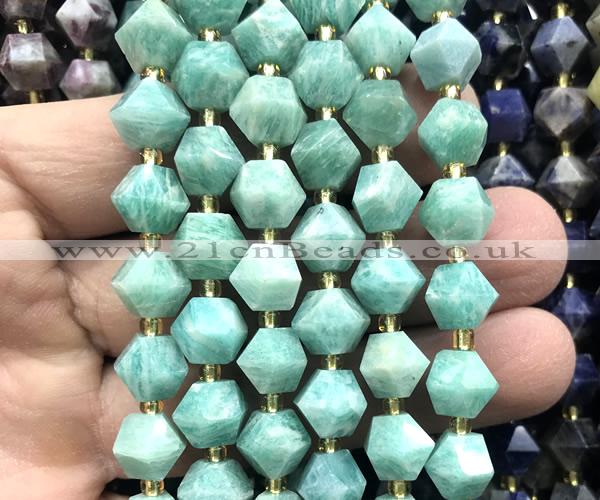 CME882 15 inches 8*10mm faceted bicone amazonite gemstone beads