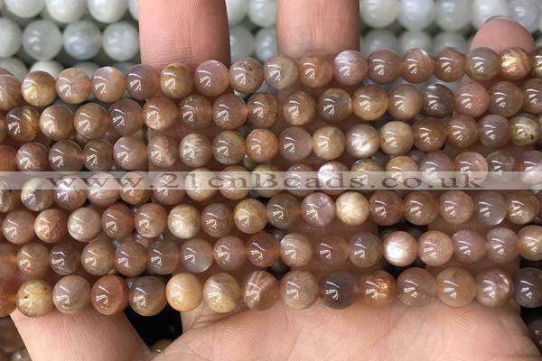 CMS2062 15.5 inches 6mm round moonstone gemstone beads