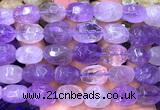 CNG9352 15 inches 12*16mm - 15*20mm faceted nuggets light amethyst beads