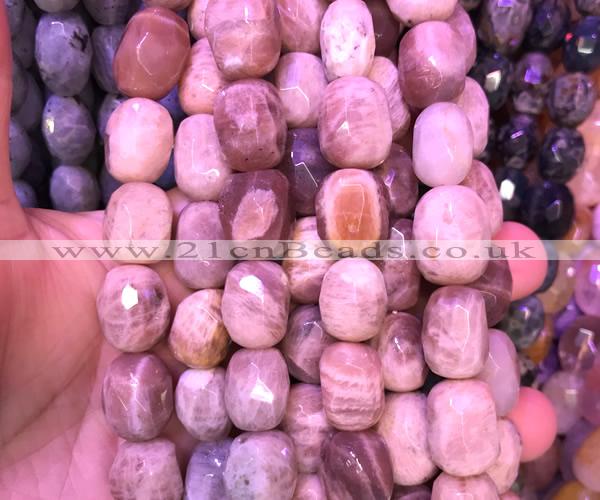 CNG9363 15 inches 12*16mm - 15*20mm faceted nuggets moonstone beads