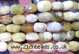 CNG9366 15 inches 12*16mm - 15*20mm faceted nuggets yellow opal beads