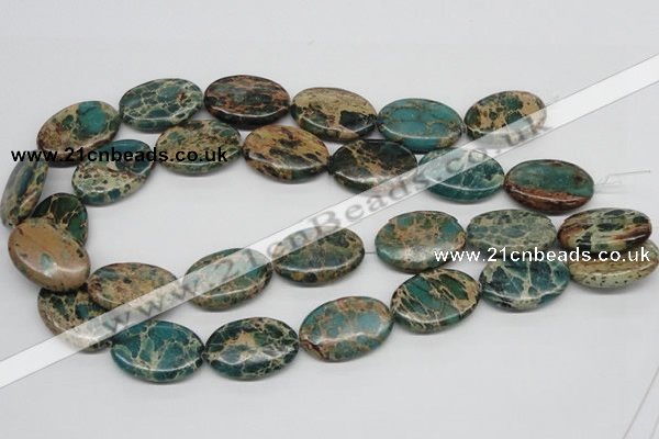 CNI12 16 inches 20*30mm oval natural imperial jasper beads wholesale