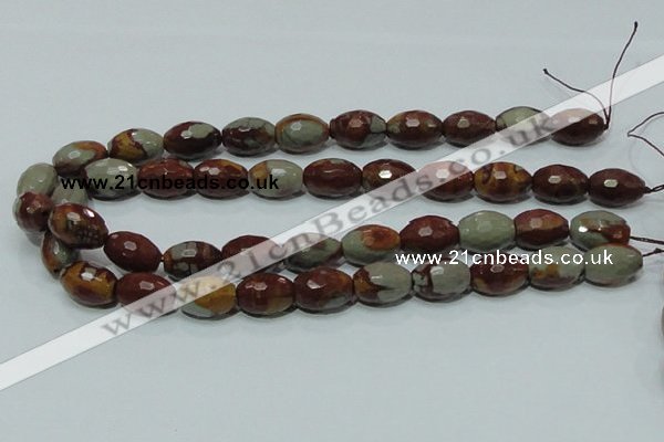 CNJ29 15.5 inches 13*18mm faceted rice natural noreena jasper beads