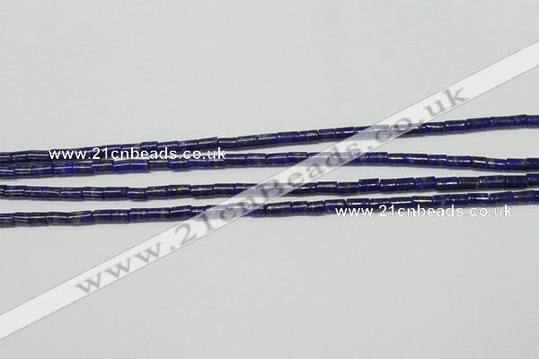 CNL1269 15.5 inches 3*6mm tube natural lapis lazuli beads