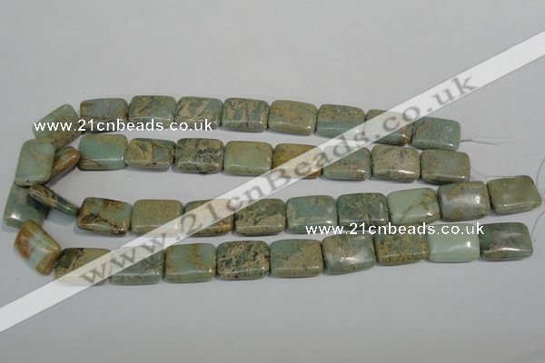 CNS256 15.5 inches 15*20mm rectangle natural serpentine jasper beads