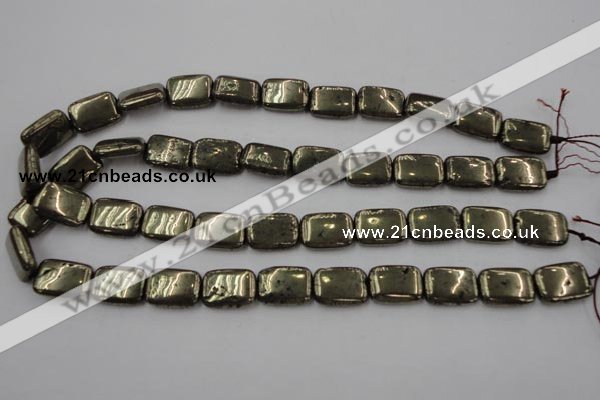 CPY243 15.5 inches 13*18mm rectangle pyrite gemstone beads wholesale