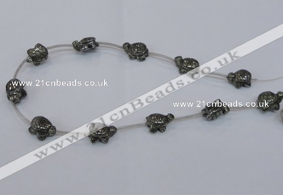 CPY560 15.5 inches 13*18mm tortoise pyrite gemstone beads