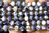 CRB6060 15 inches 6*8mm faceted rondelle sodalite beads wholesale